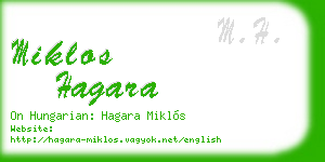 miklos hagara business card